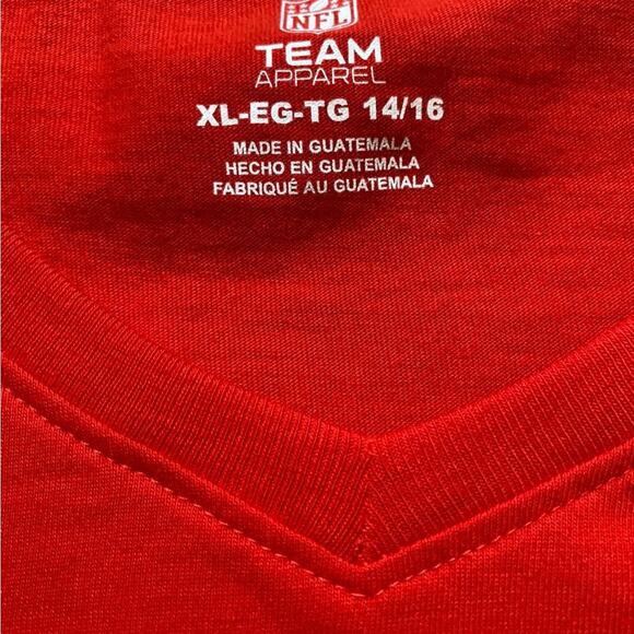 Girls Red New England Patriots T Shirt Size XL 14/16 NWT - Picture 4 of 8